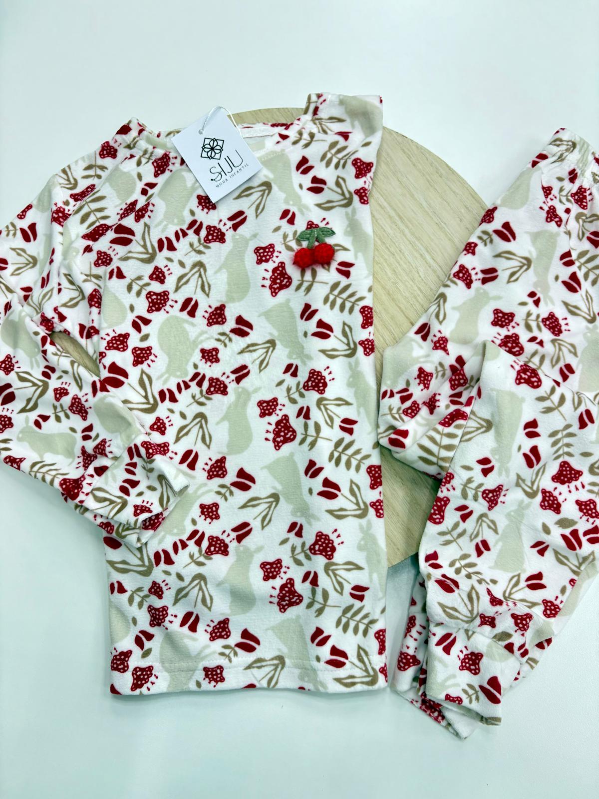 Pijama Navidad Mamá e Hija – Tonos Crudo y Rojo | Tallas 4-14 Años y S-XL