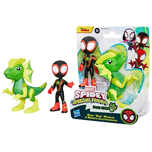 SPIDEY DINO WEBS MILES MORALES Y ELECTROSAURUS G0121 MARVEL