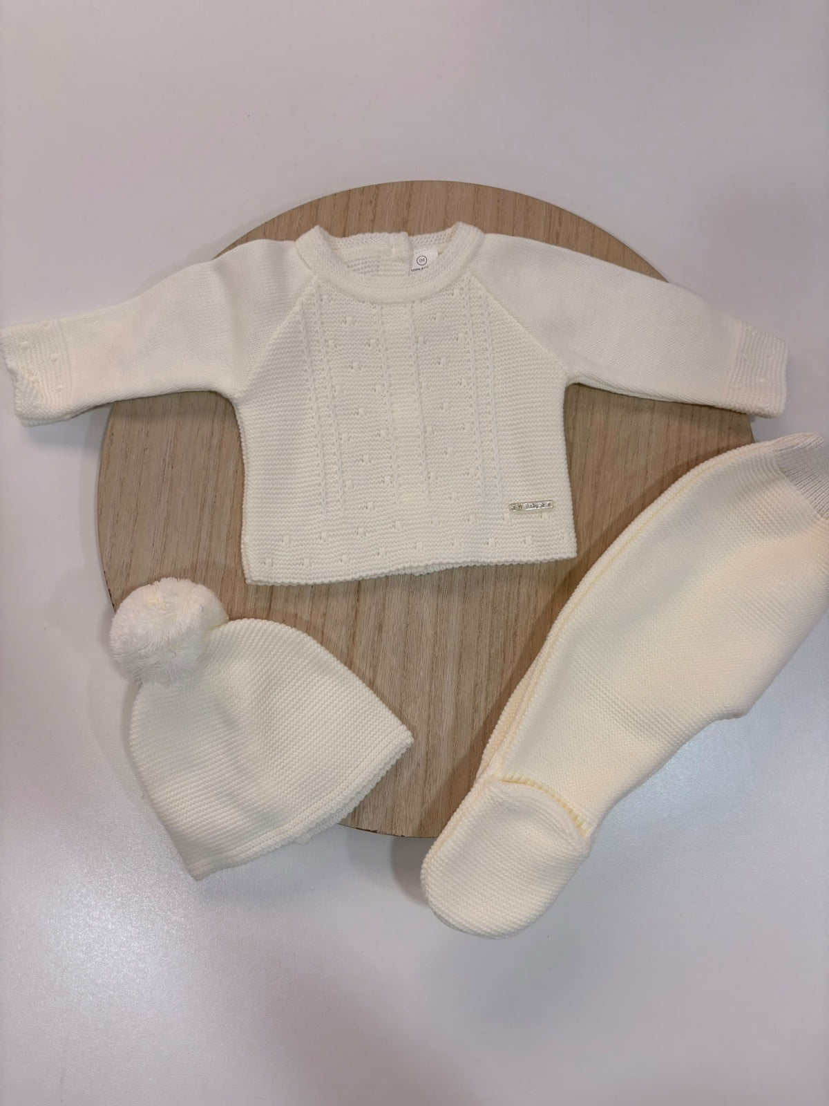 Conjunto de Primera Puesta Marfil para Bebé | 00 a 6 Meses