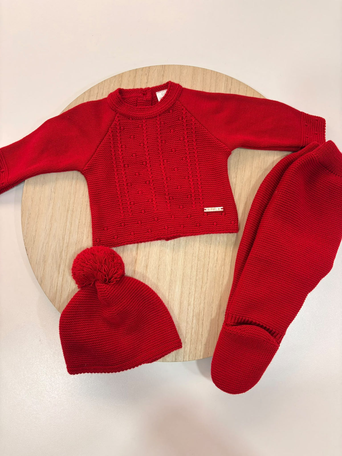 Conjunto de Primera Puesta Rojo para Bebé | 00 a 6 Meses