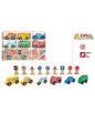 WOOMAX SET 6 VEHICULOS Y 9 SEÑALES DE TRAFICO
