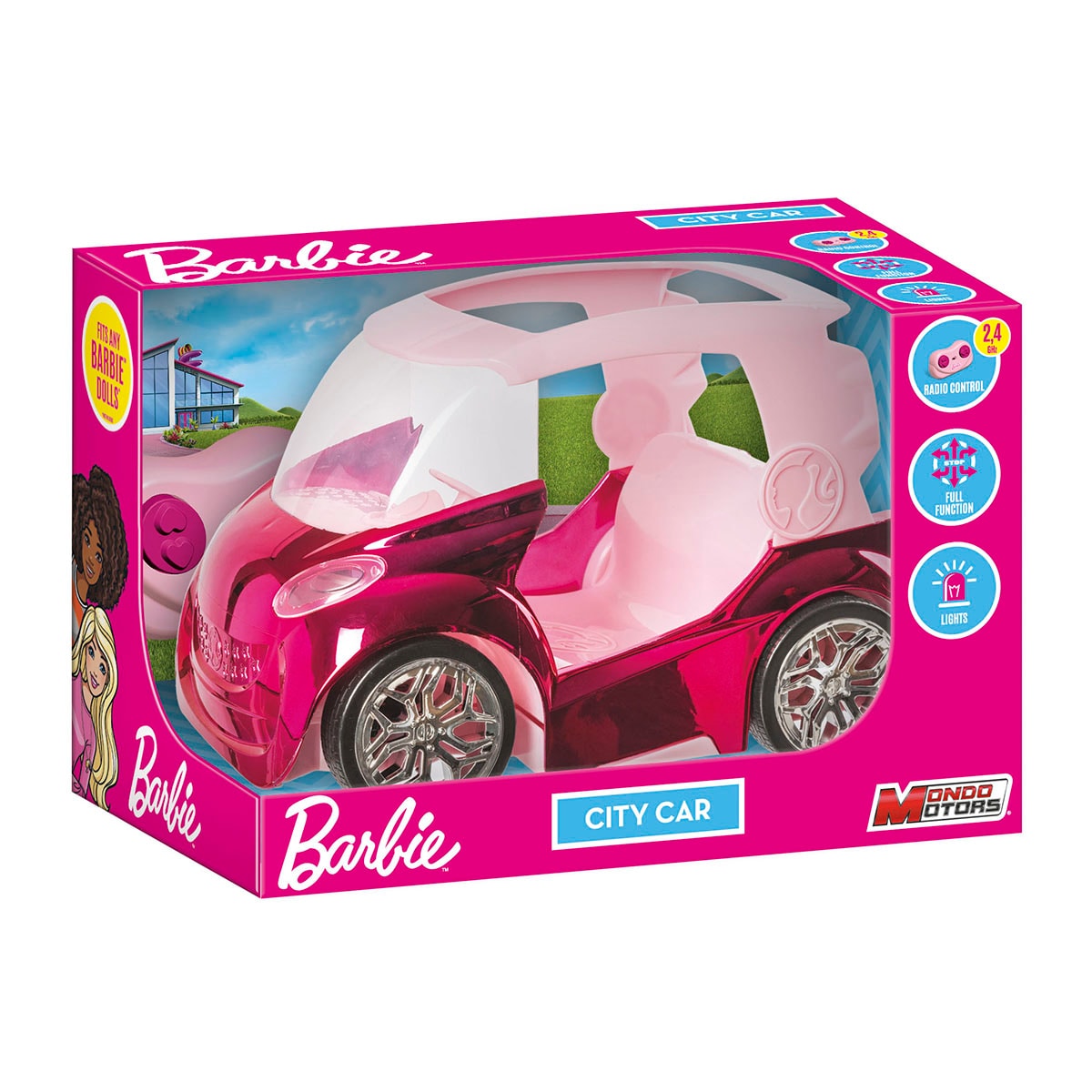 🚗 Barbie City Car 1:10 – Coche Radiocontrol 2.4 GHz Mondo