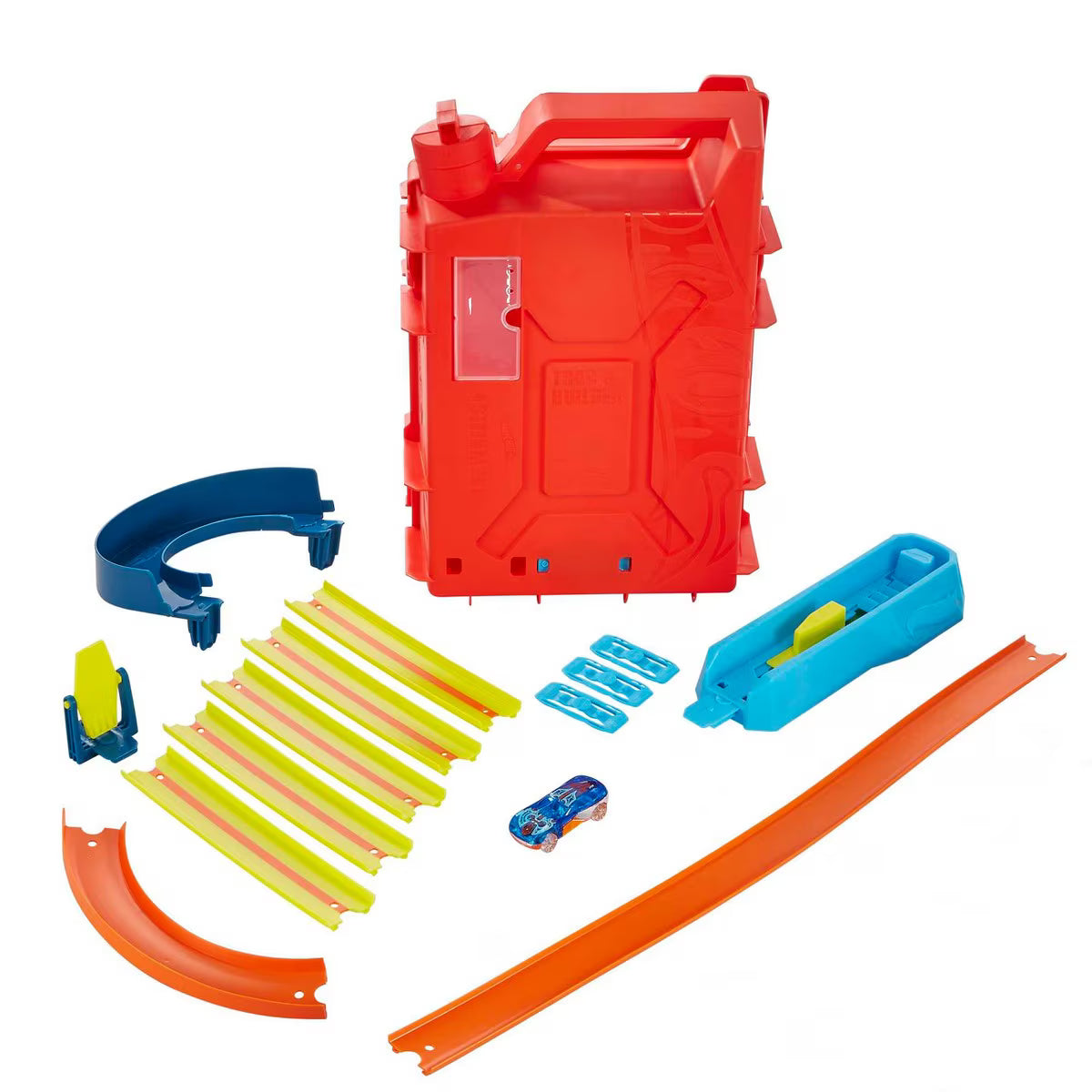 🏁🔥 Hot Wheels – Track Builder Unlimited: Caja de Acrobacias Bidón