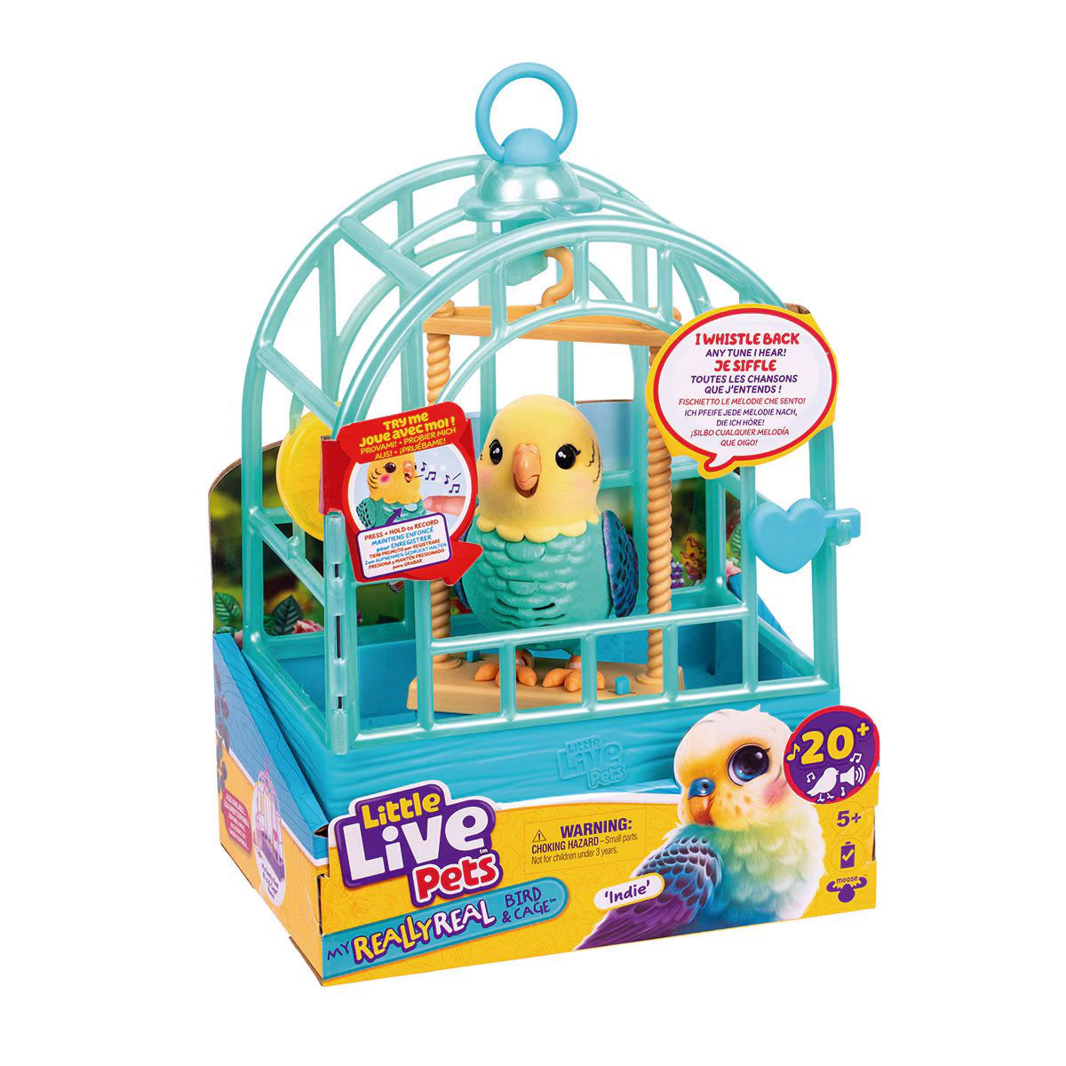 Peluche interactivo pájaros parlanchines Little Live Pets Moose modelos surtidos