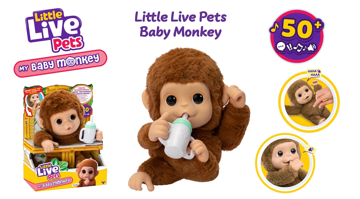 Peluche interactivo Mi pequeño Mono Little Live Pets Moose