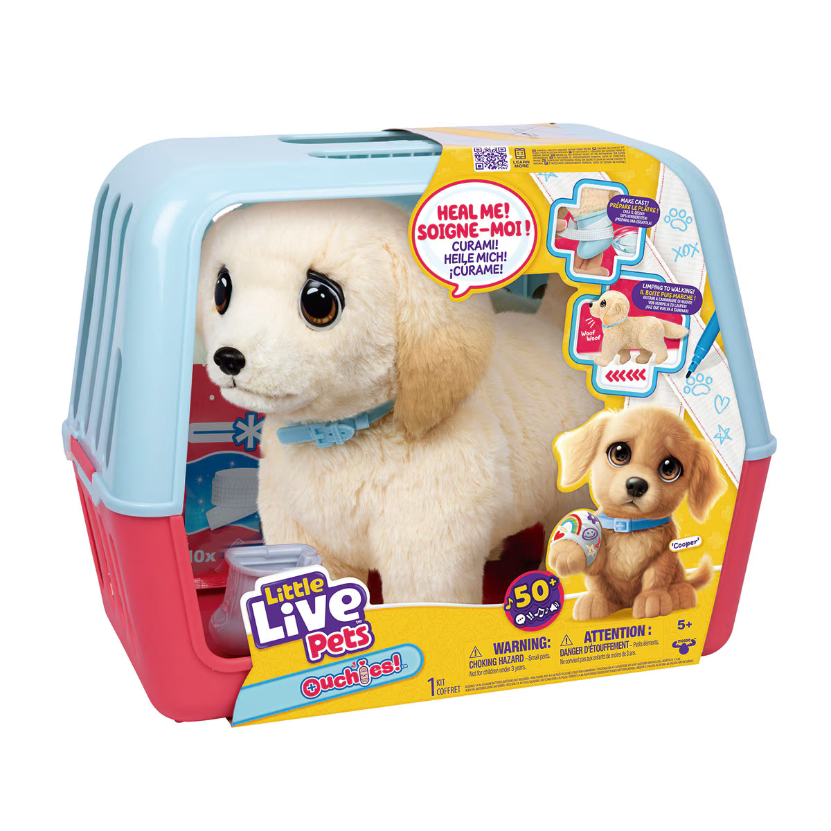 Peluche interactivo Ouchies Retriver Little Live Pets Moose