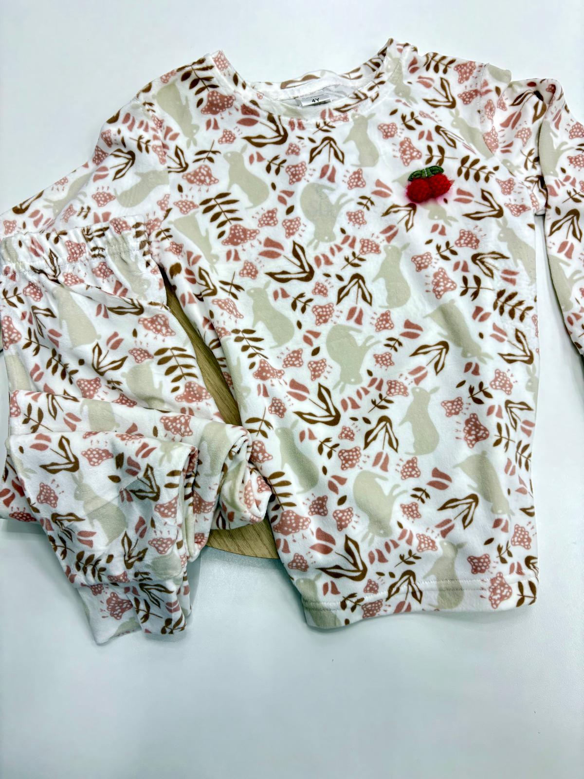 Pijama Navidad Mamá e Hija – Tonos Crudo y Rosa | Tallas 4-14 Años y S-XL