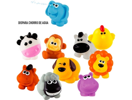 SET 10 ANIMALES DE BAÑO 6M+