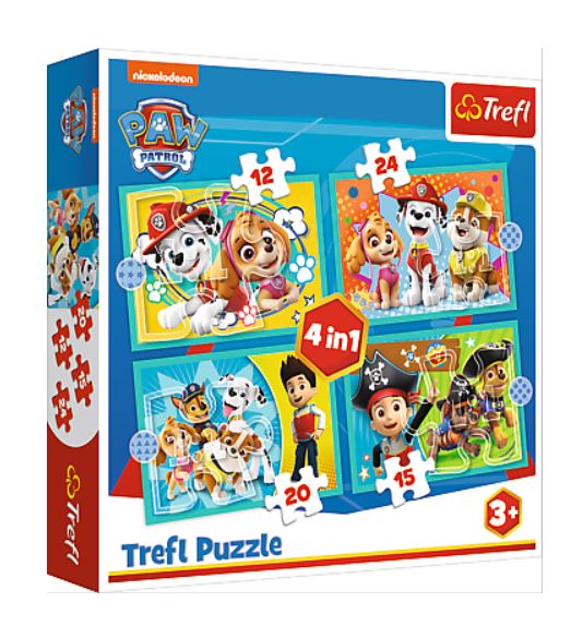 PUZZLE PATRULLA CANINA 4 EN 1