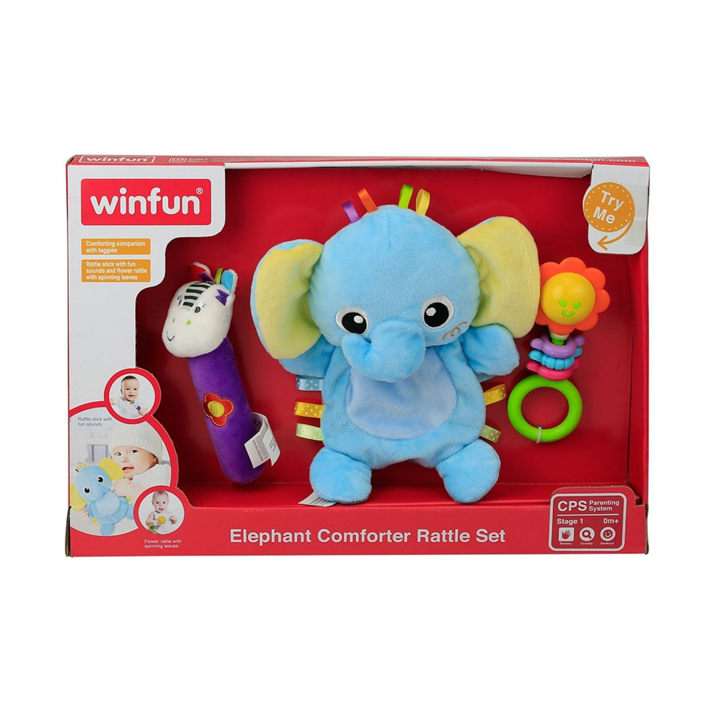 ELEPHANT COMFORTER RATTLE SET