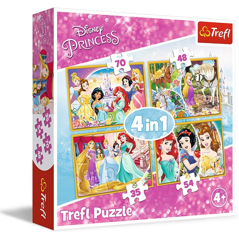 PUZZLE PRINCESAS 4 EN 1