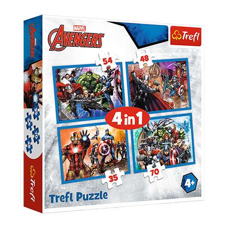 PUZZLE 4 EN 1 AVENGERS